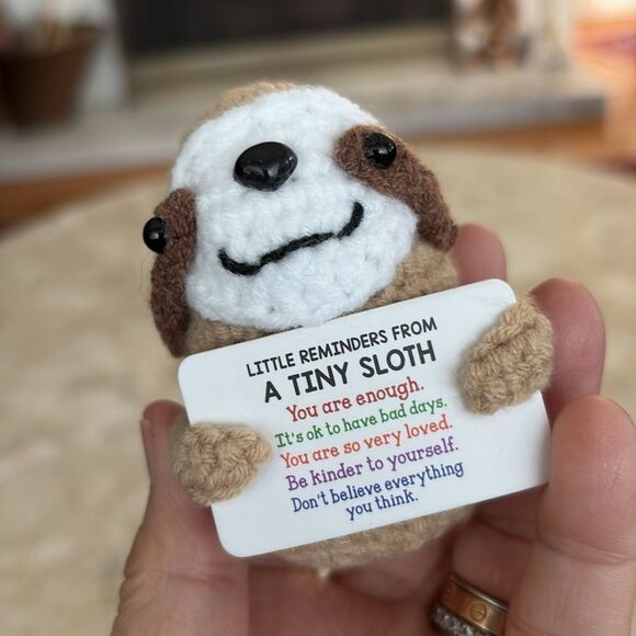 New! Tiny Sloth Motivational Quotes You Are Enough & More - Picture 8 of 8